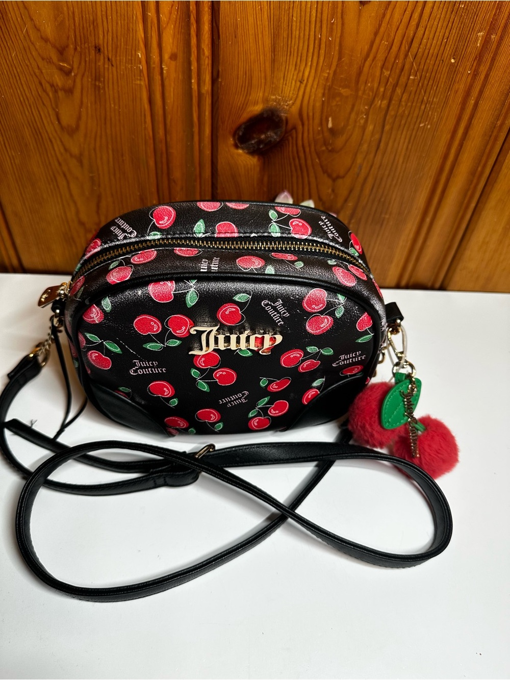 Juicy Couture Black Cherry Crossbody Bag